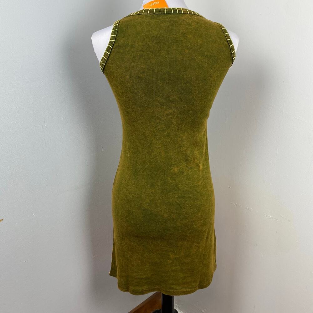 KPC Boho Multicolored Razor Cut Handcrafted Embroidered Dress Small - Picture 6 of 10